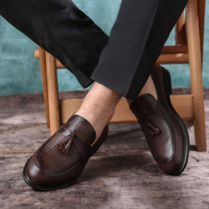 Chaussures En Cuir Marron